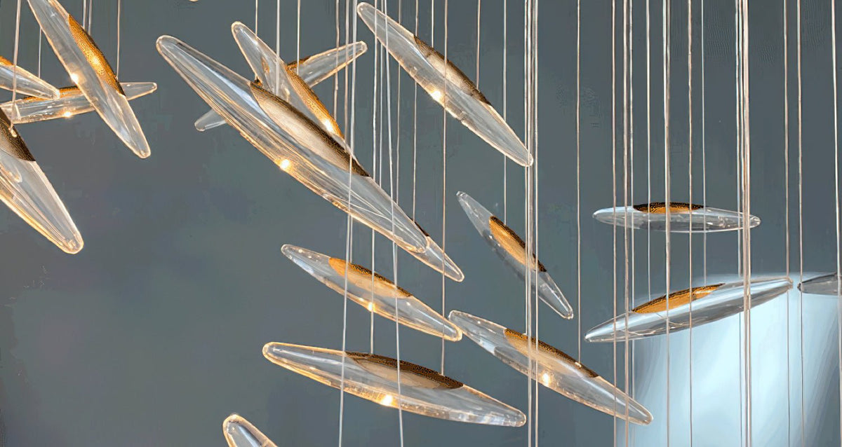 Moonlight Whispers Crystal Spiral Chandelier