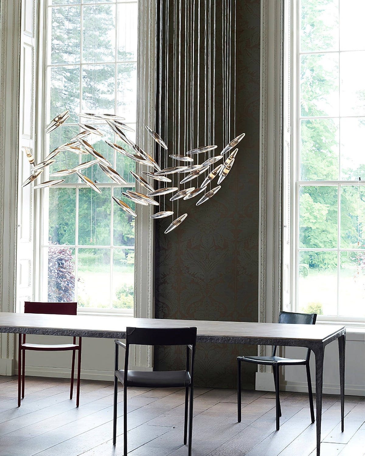Moonlight Whispers Crystal Spiral Chandelier