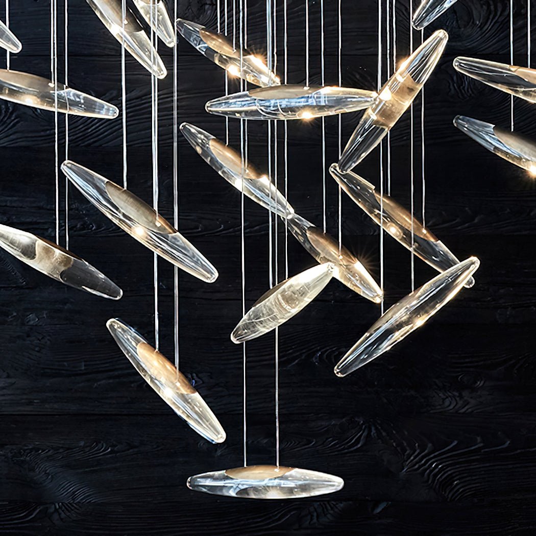Moonlight Whispers Crystal Spiral Chandelier