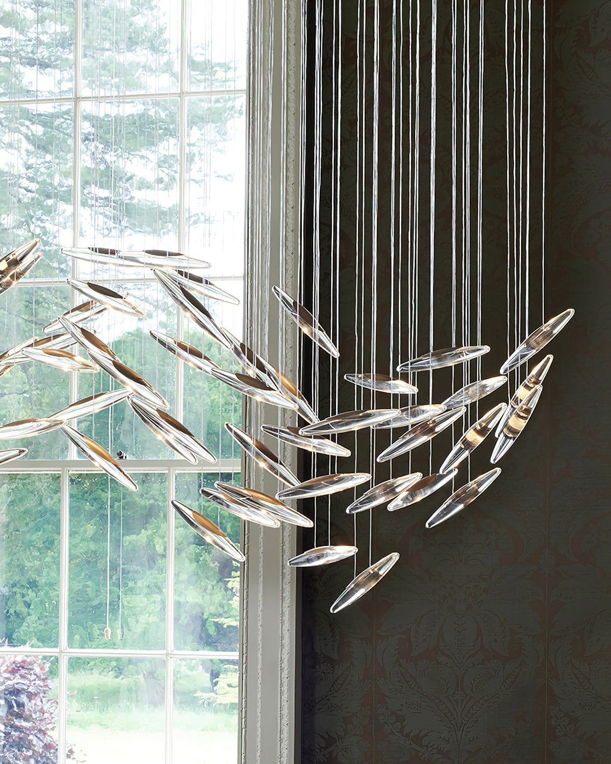 Moonlight Whispers Crystal Spiral Chandelier