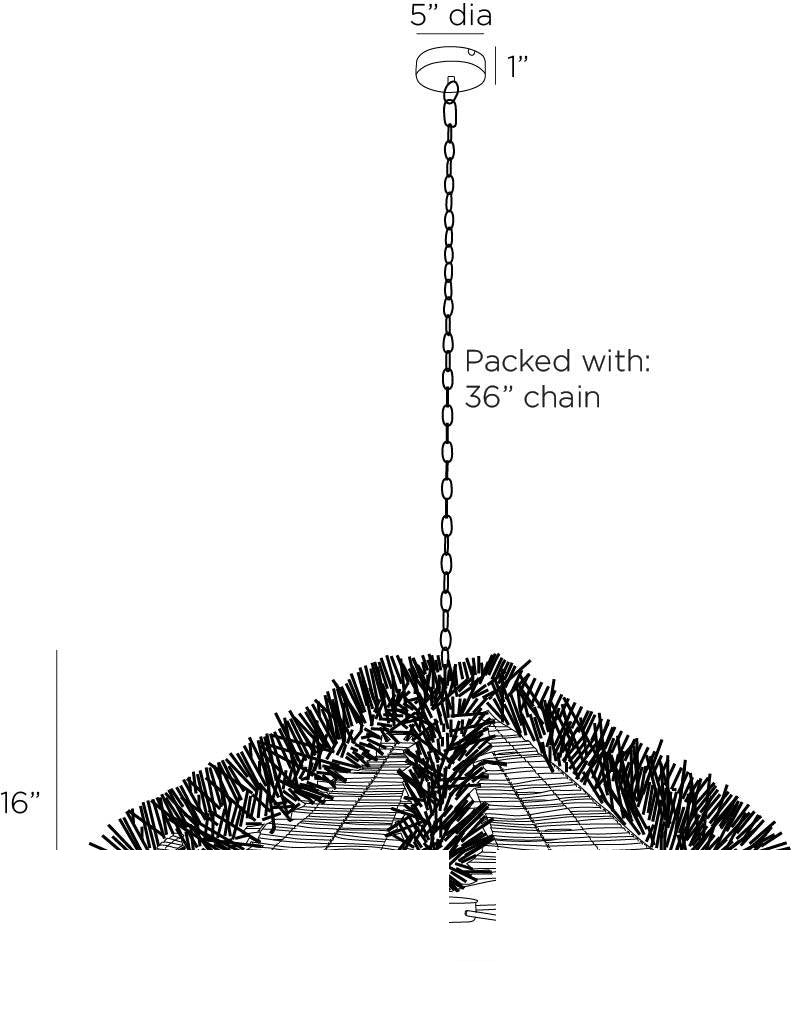 Cadance Chandelier DLS09 technical dimension drawing
