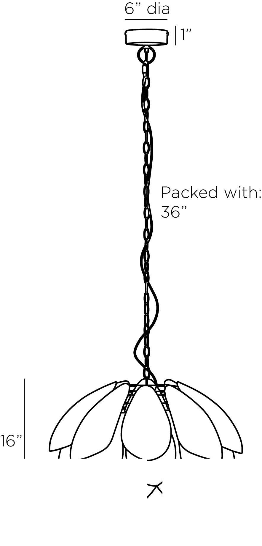 Ayana Chandelier DMS09 technical dimension drawing