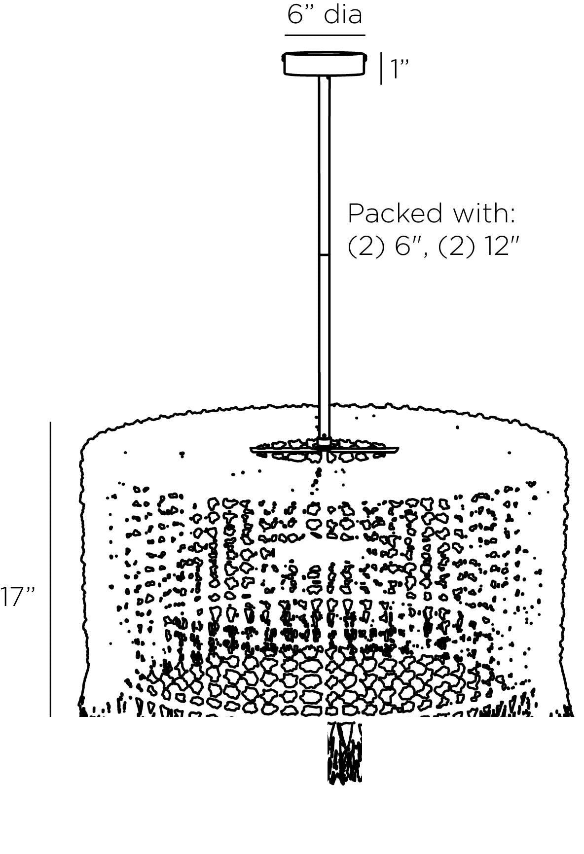 Amari Chandelier DMS10 technical dimension drawing