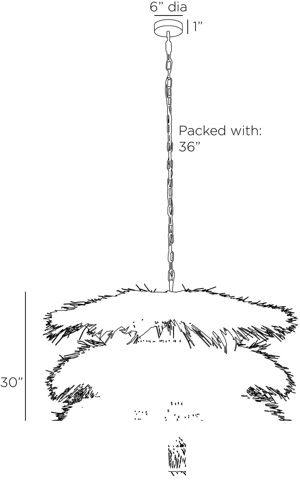 Ansari Pendant DMS12 technical dimension drawing