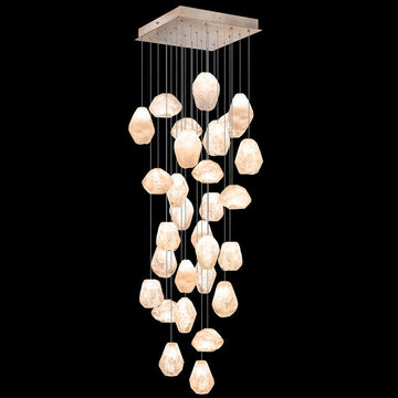 Vitrina Natural Quartz Stone Drop 30-Light Chandelier