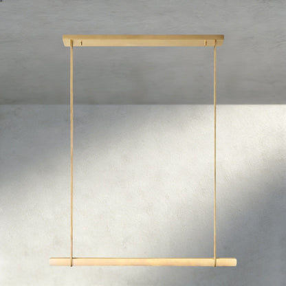 Audubon Alabaster Single Bar Linear Chandelier - Manohaus