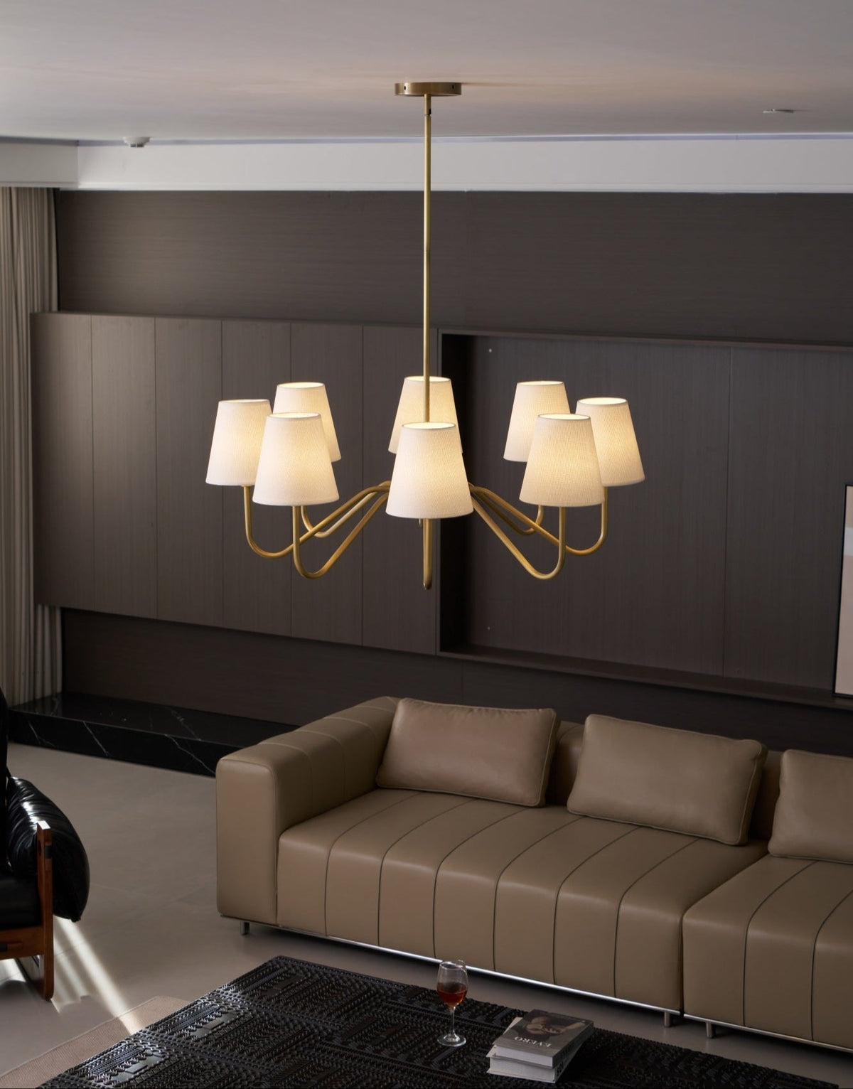 Opaluxe Brass Chandelier