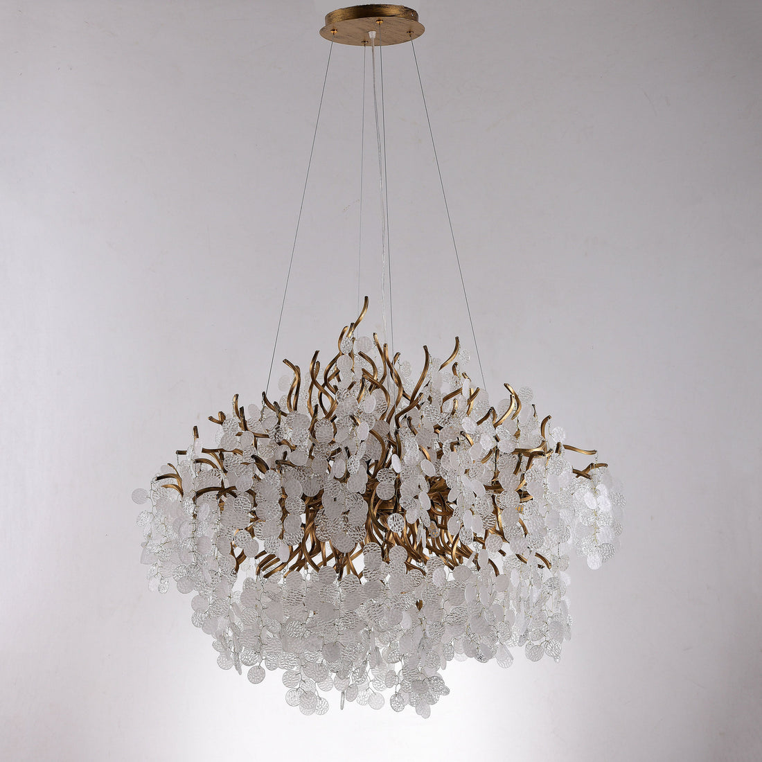 Organic Branch Round Penny Chandelier