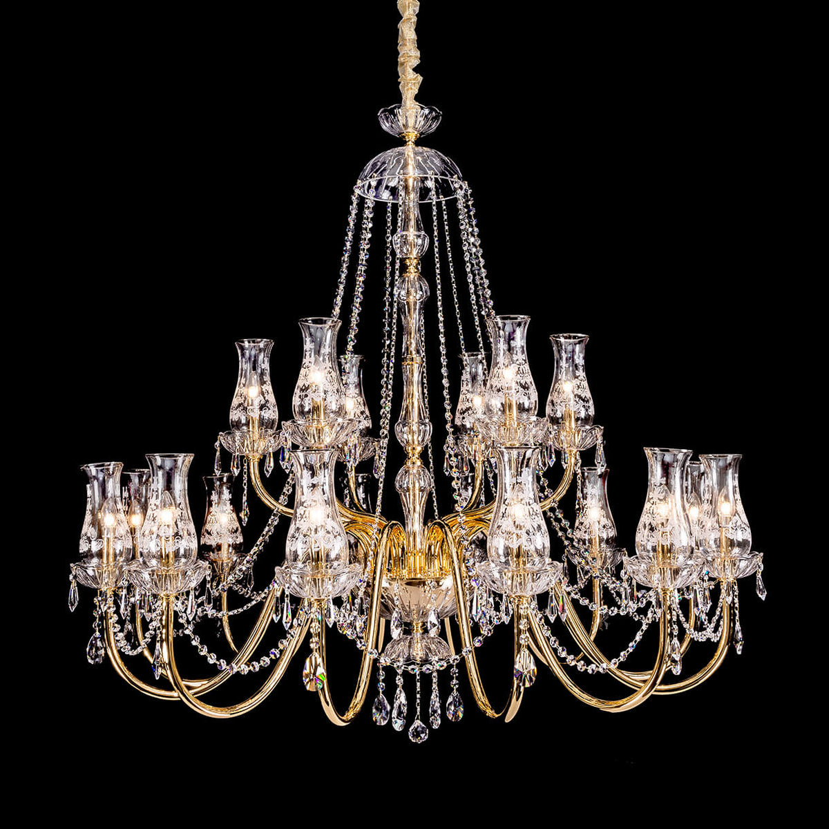18 Light Brass Chandelier,gold Brass Chandelier
