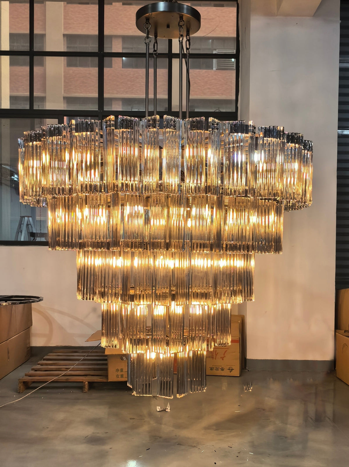 Delsie Round Art Glass Chandelier 38-Inch48-Inch60-Inch