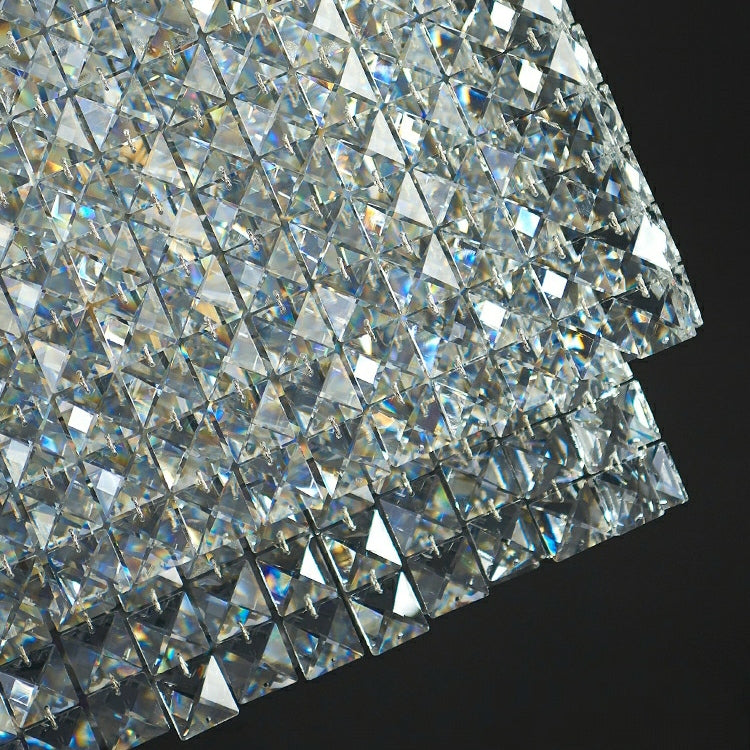 Designer Style Crystal Chandelier Elegant Round Ceiling Lighting for Living / Dining Room