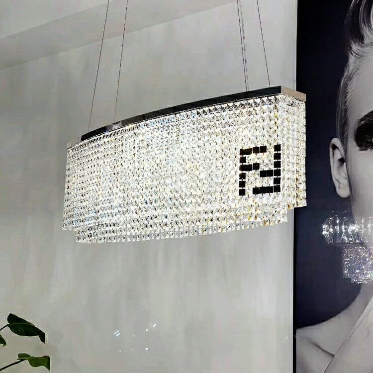 Designer Style Crystal Chandelier Elegant Round Ceiling Lighting for Living / Dining Room