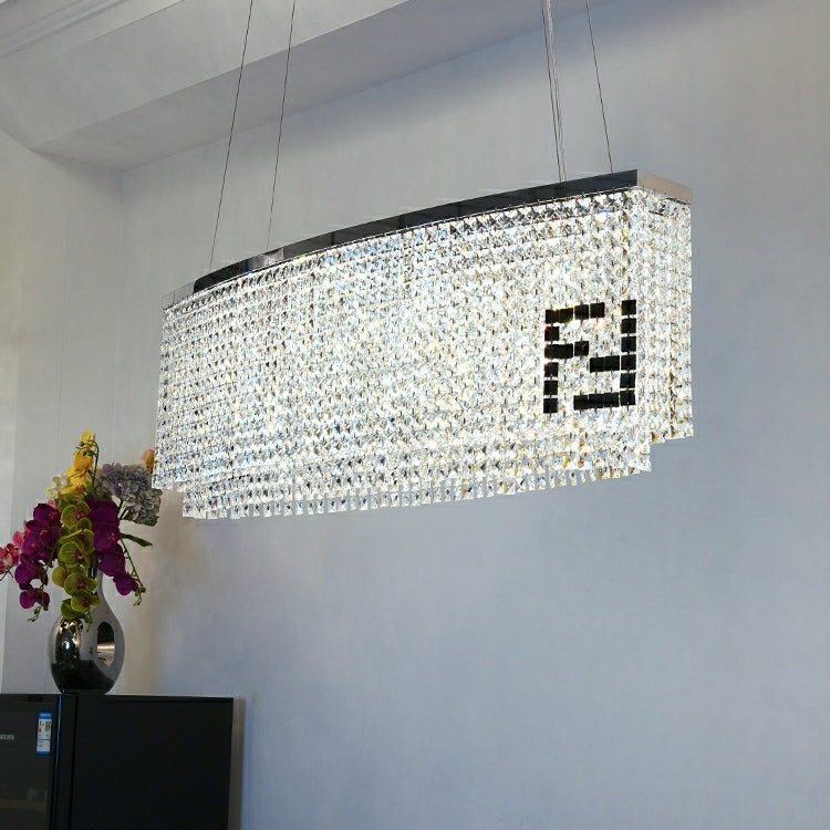 Designer Style Crystal Chandelier Elegant Round Ceiling Lighting for Living / Dining Room