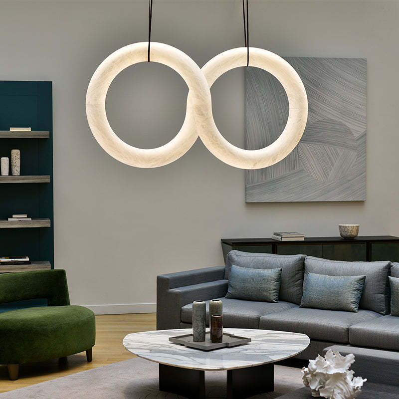 Glacera Designer Inspired Alabaster Chandelier Light for Living Room 35-Inch55-Inch56-Inch70-Inch96-Inchw