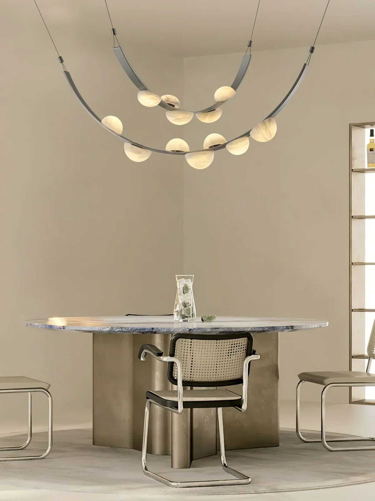 Alex Modern Dew Drops Alabaster Chandelier