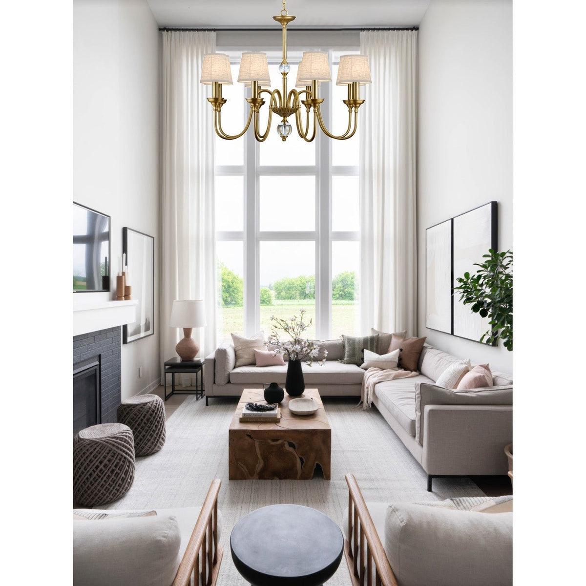 Diana Brass Chandelier