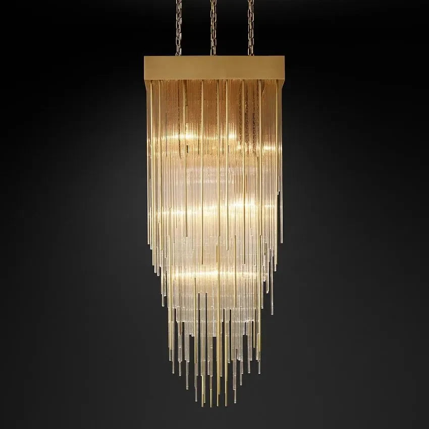 Casa Blown Glass Square Chandelier 20"