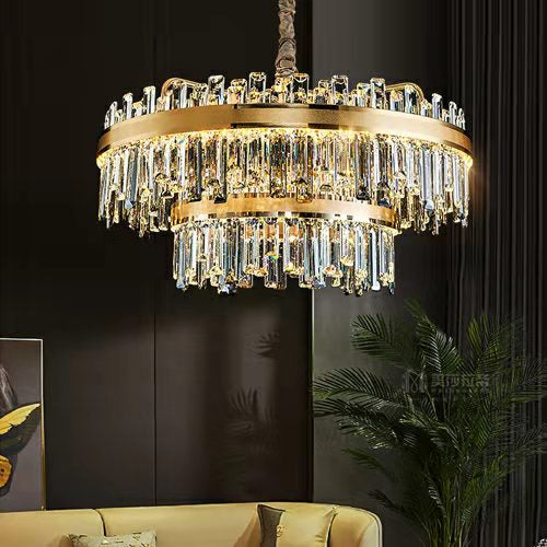 Modern Round / rectangular Crystal Chandelier Collection for Living Room / hallway / dining / bedroom