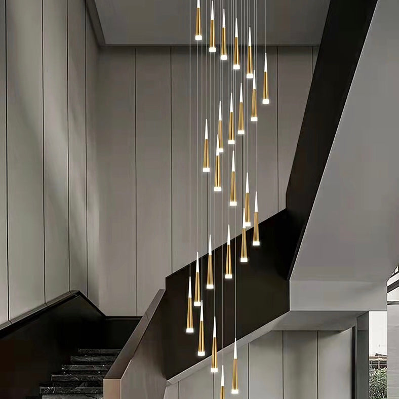 Spiral Staircase Chandelier Modern Style Ceiling Lamp Living Room Lighting