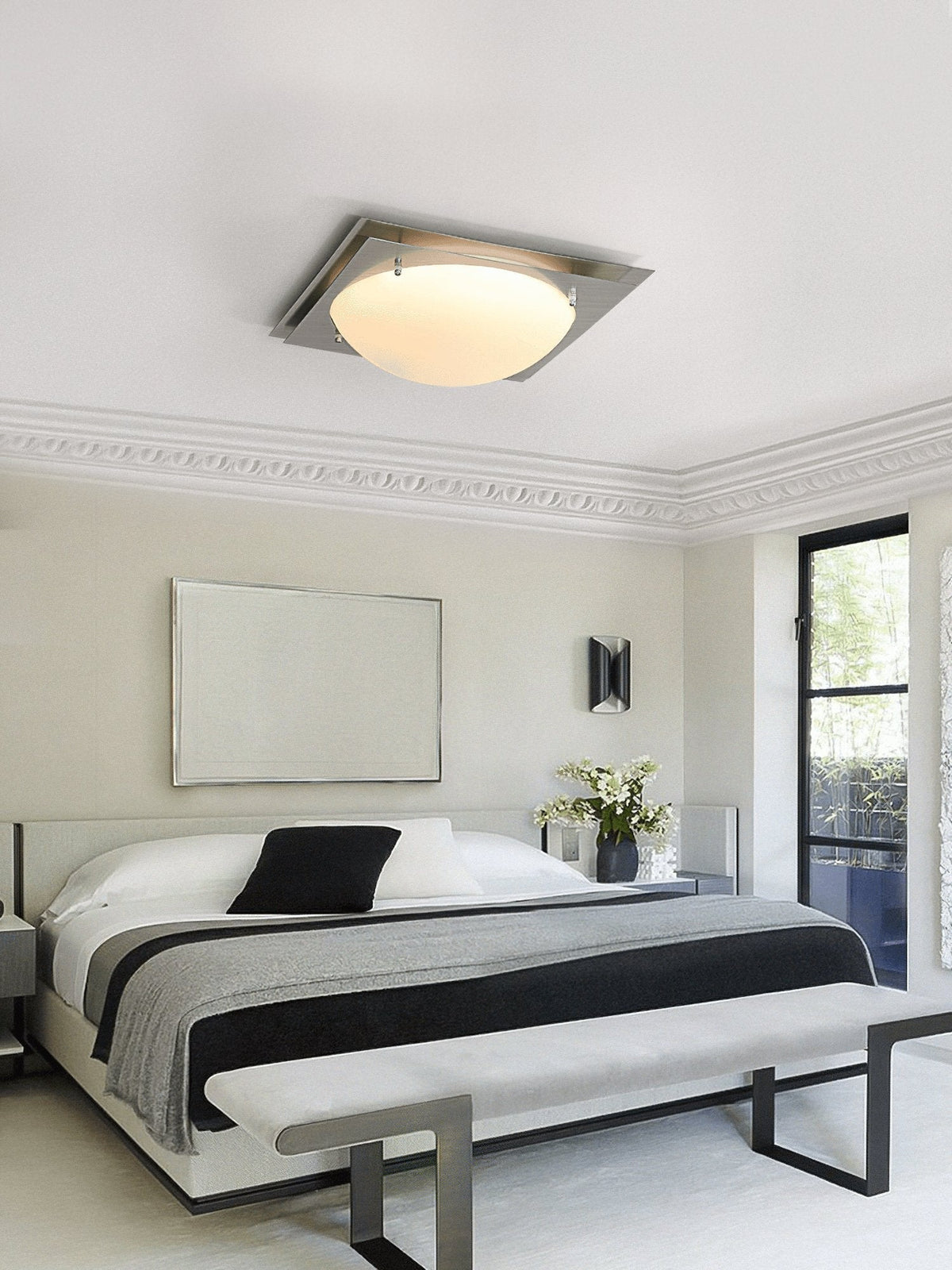 Edged Glass Ceiling Lamp
