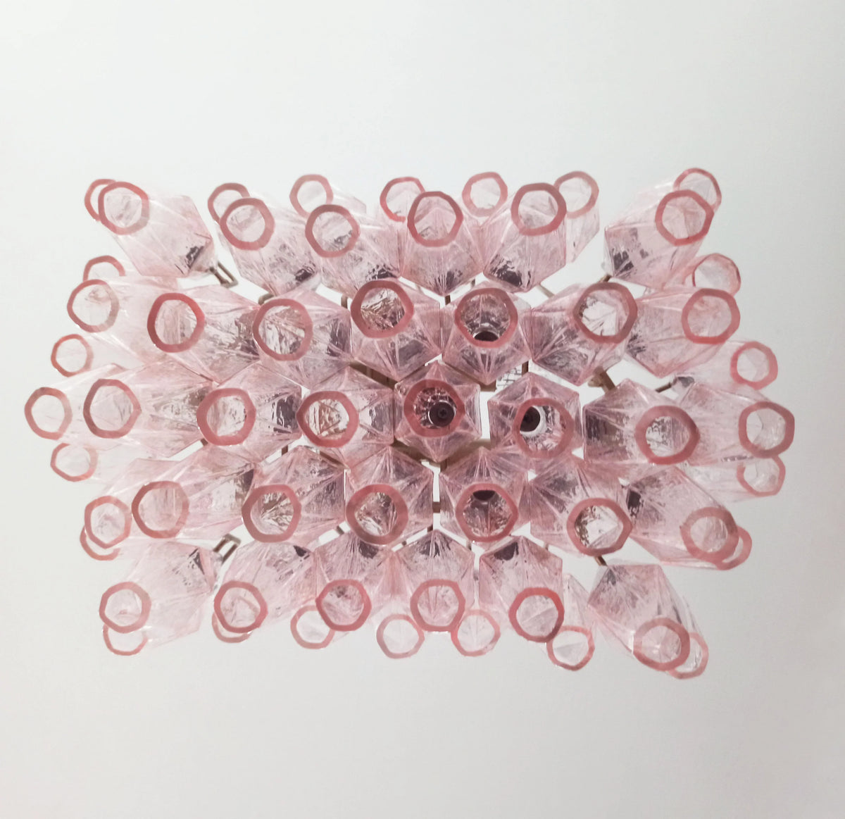 Poliedri Murano Pink Chandelier