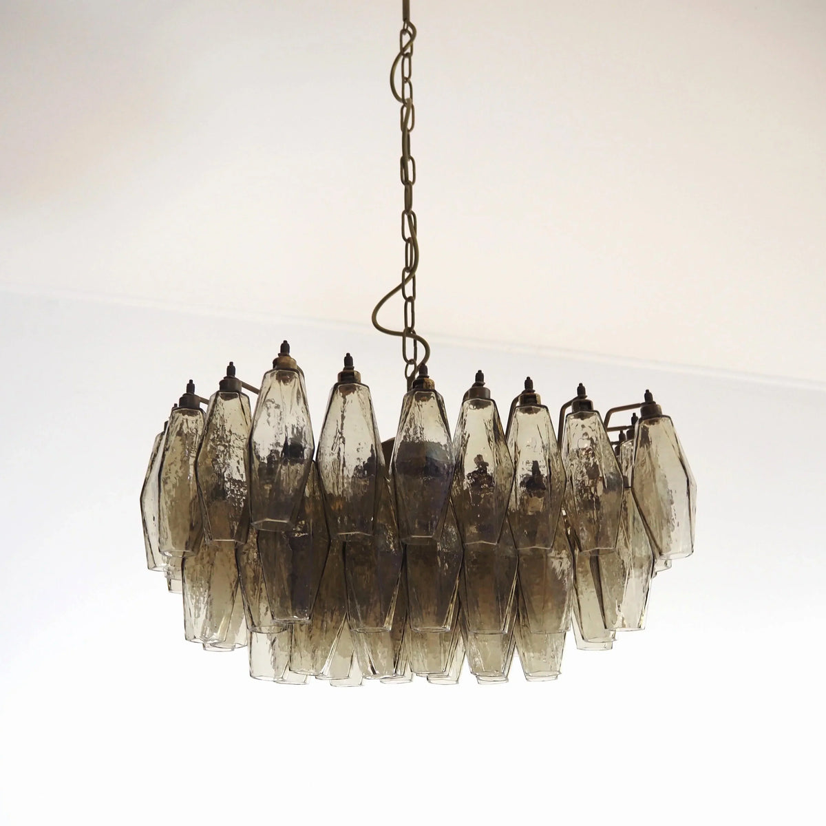 Poliedri Murano Smoked Chandelier