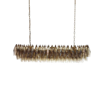 Elegant Smoked Murano Poliedri Chandelier