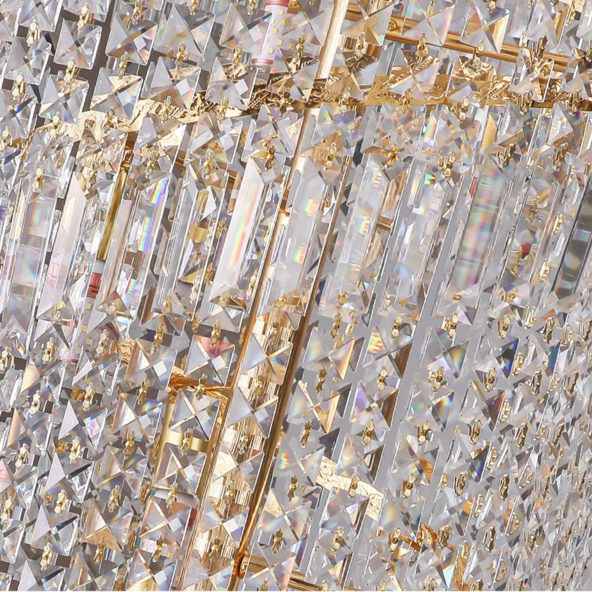 Elegant Foyer Hall Chandelier Long Crystal Ceiling Light for Living Room Entryway Staircase