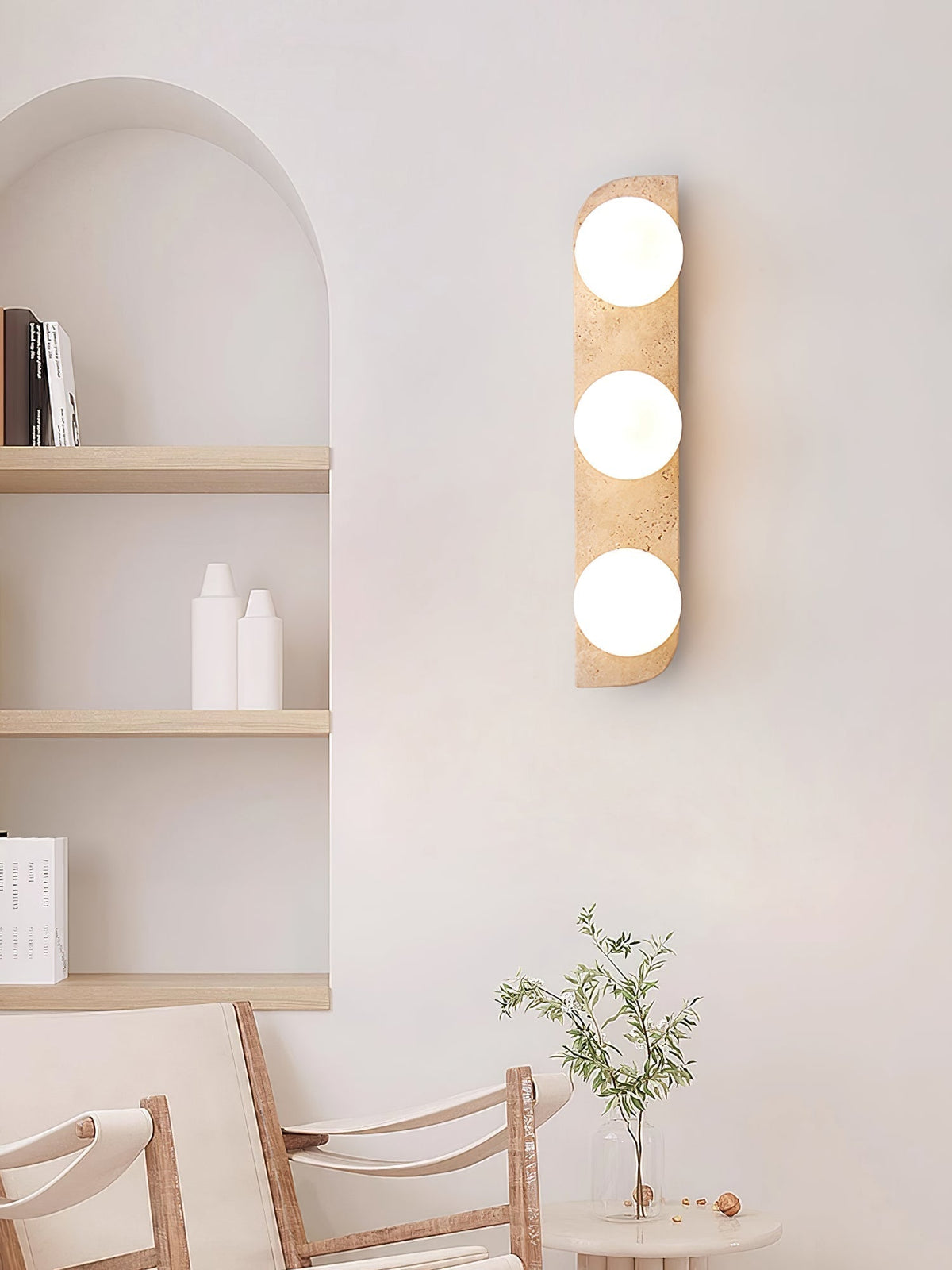 Elysian Travertine Plug-in Wall Light