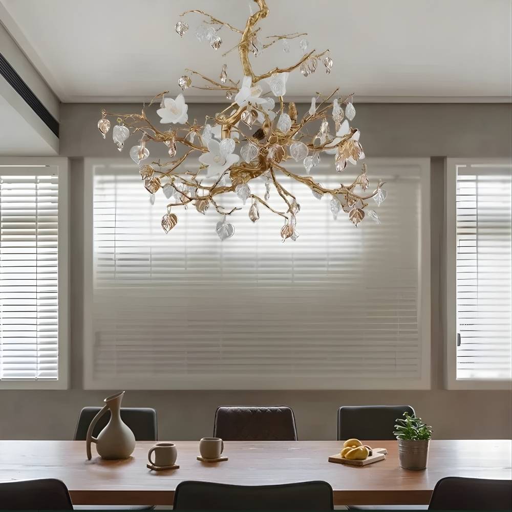 Flaviar Crystal Flower Branch Chandelier