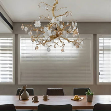 Flaviar Crystal Flower Branch Chandelier