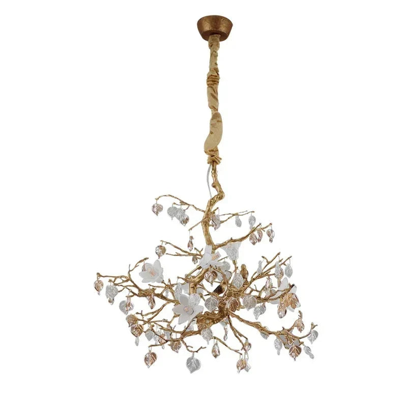 Flaviar Crystal Flower Branch Chandelier