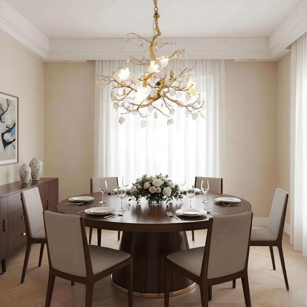 Flaviar Crystal Flower Branch Chandelier