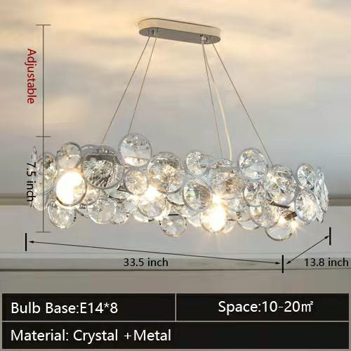 Designer Crystal Chandelier for Living Room Bedroom Ceiling Light