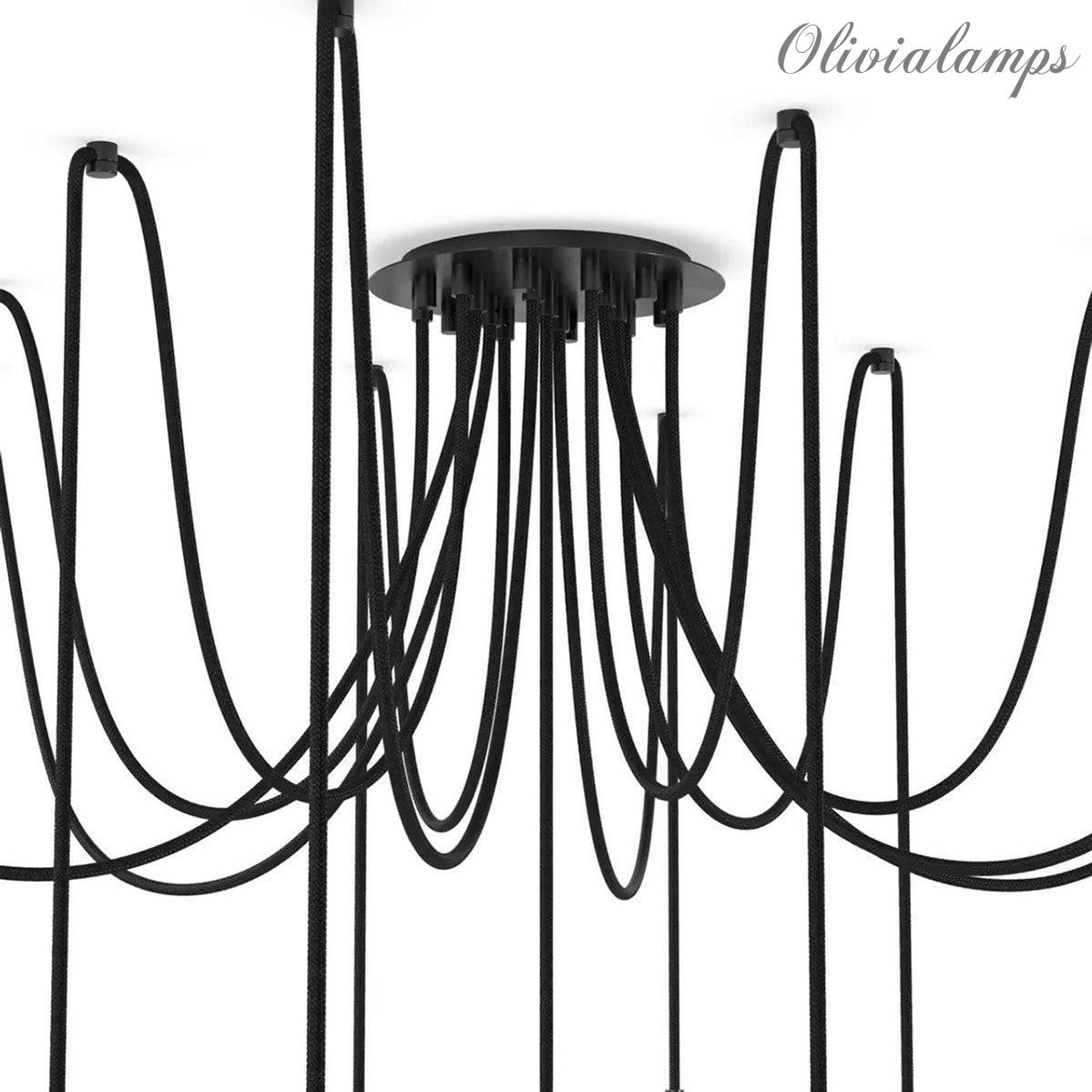Art Crystal Ball Spider Chandelier Opal Matte Glass