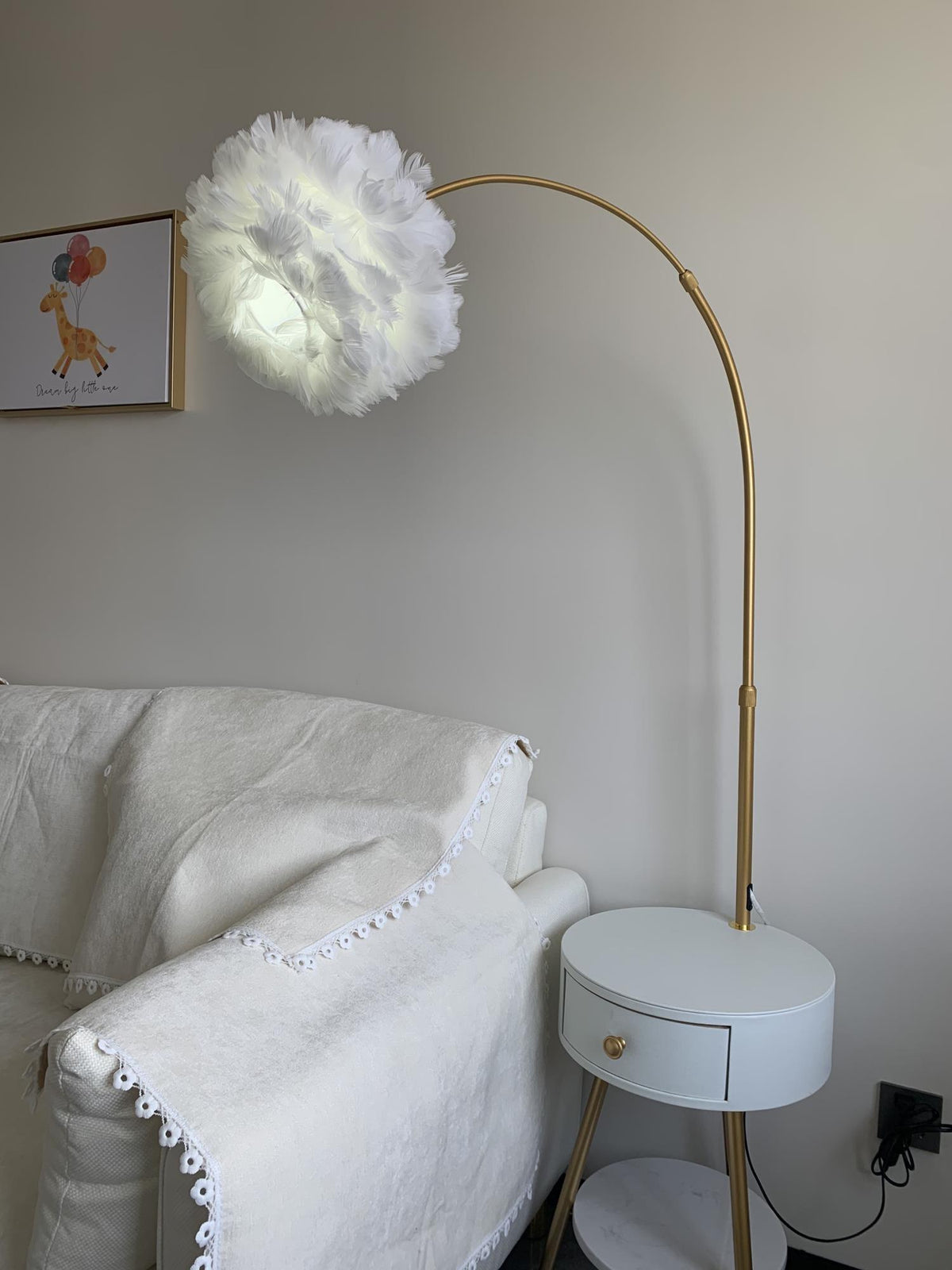 Feather Drawer Floor Lamp