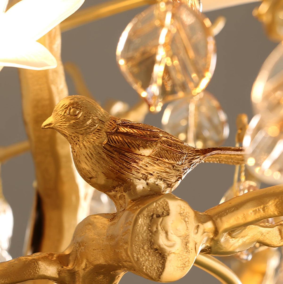 Zeke Branch Brass Crystal Chandelier