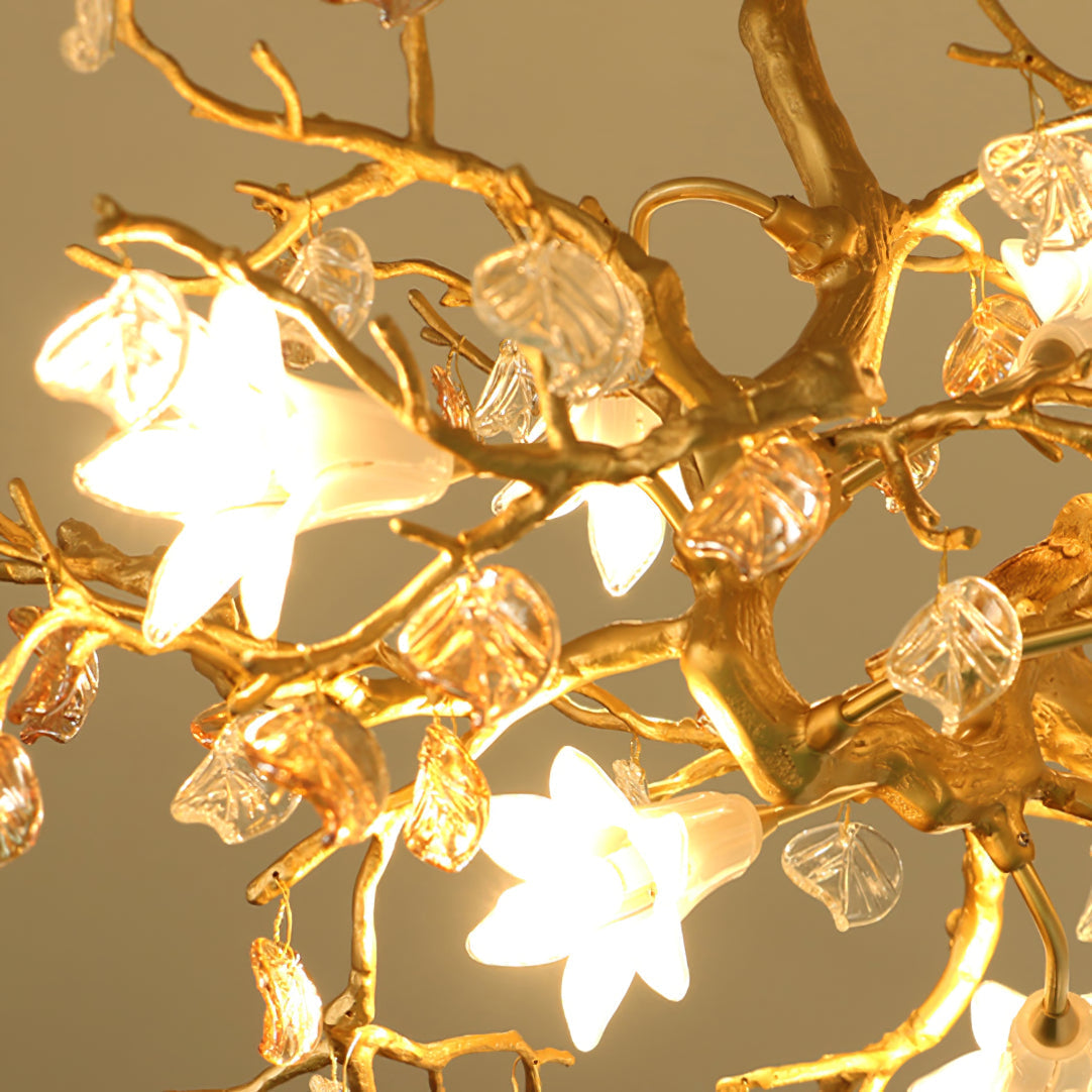 Zeke Branch Brass Crystal Chandelier