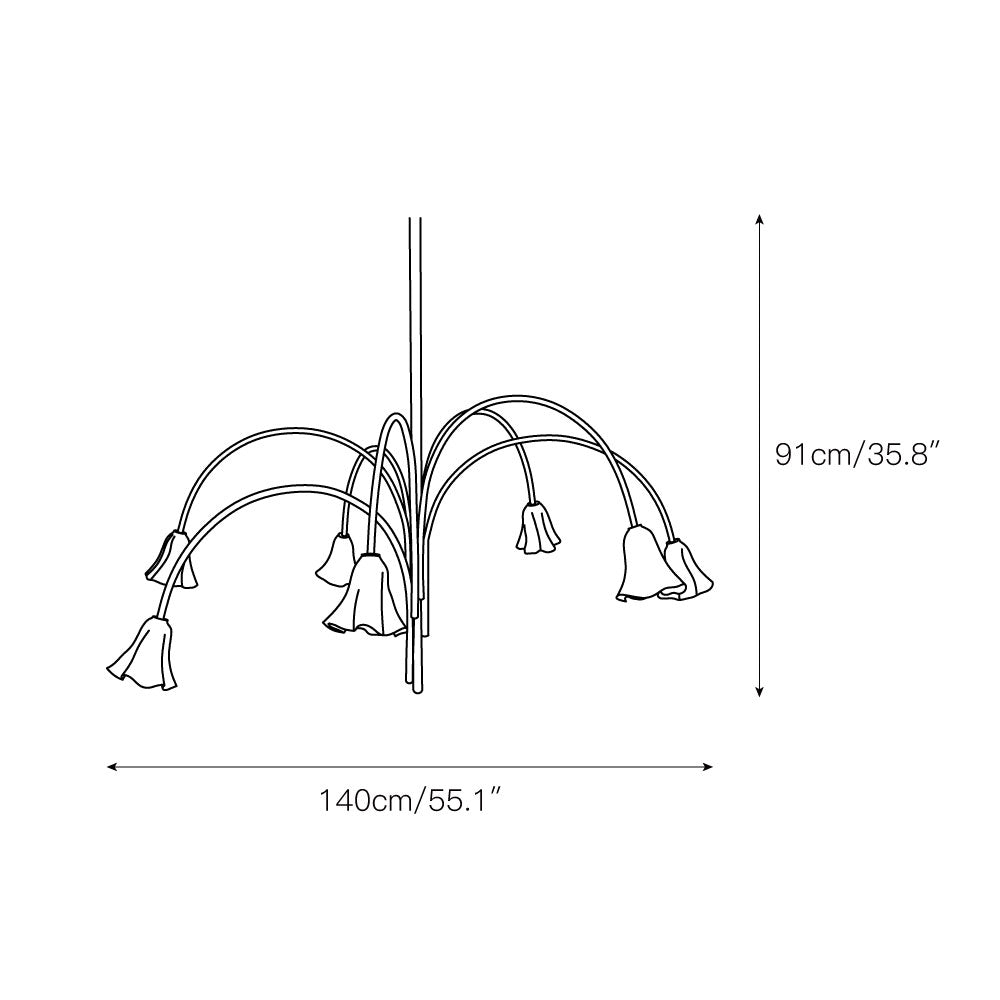 Flora Glass Chandelier