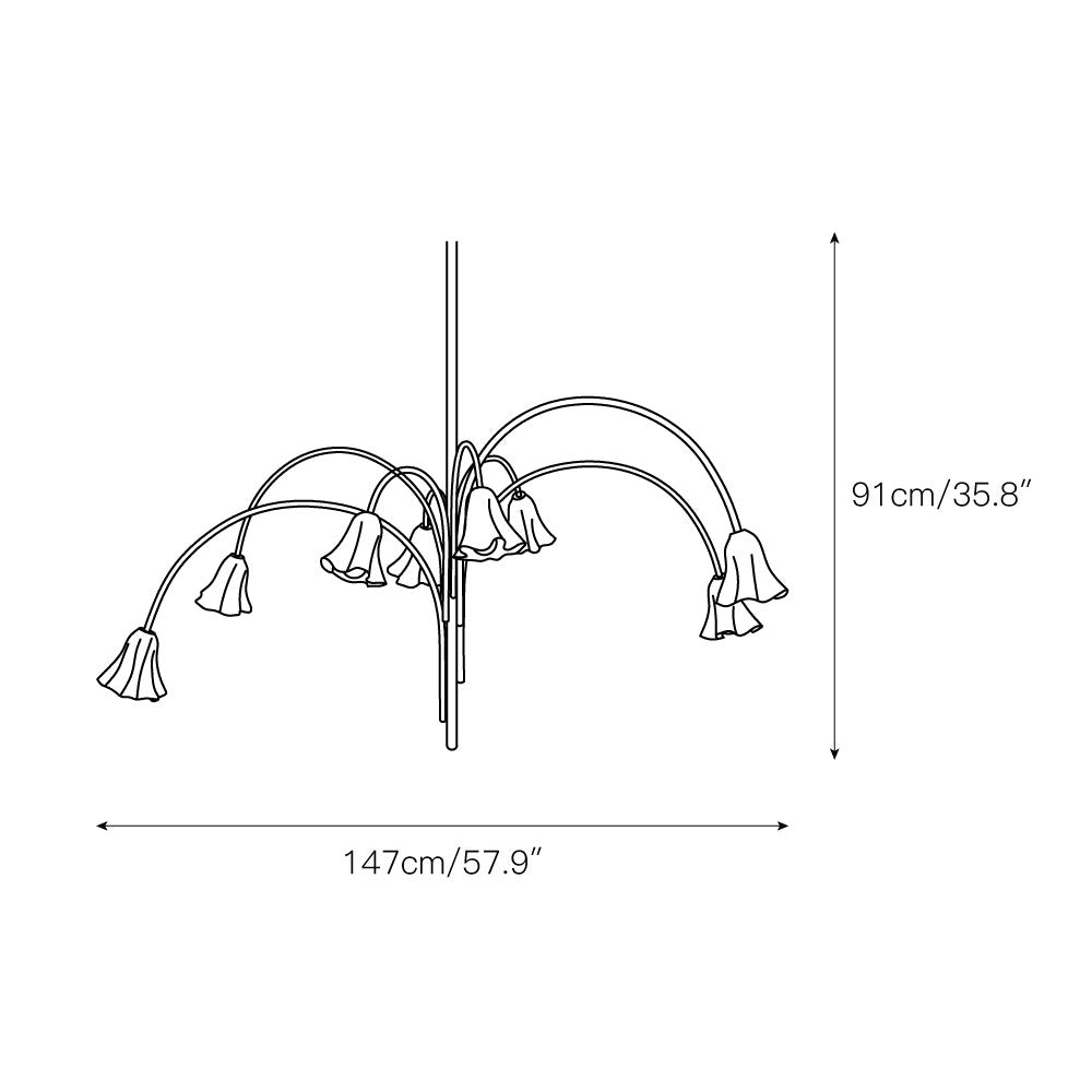 Flora Glass Chandelier