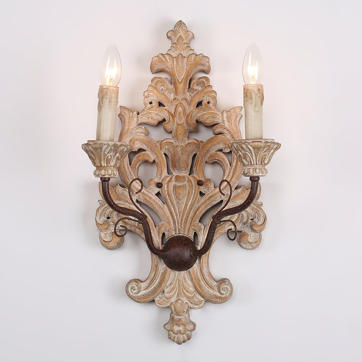 Florentine Wood Wall Lamp