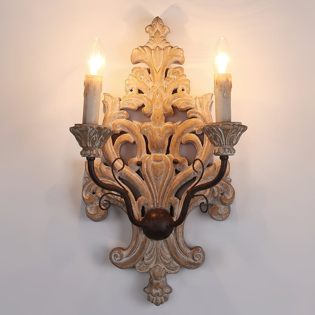 Florentine Wood Wall Lamp