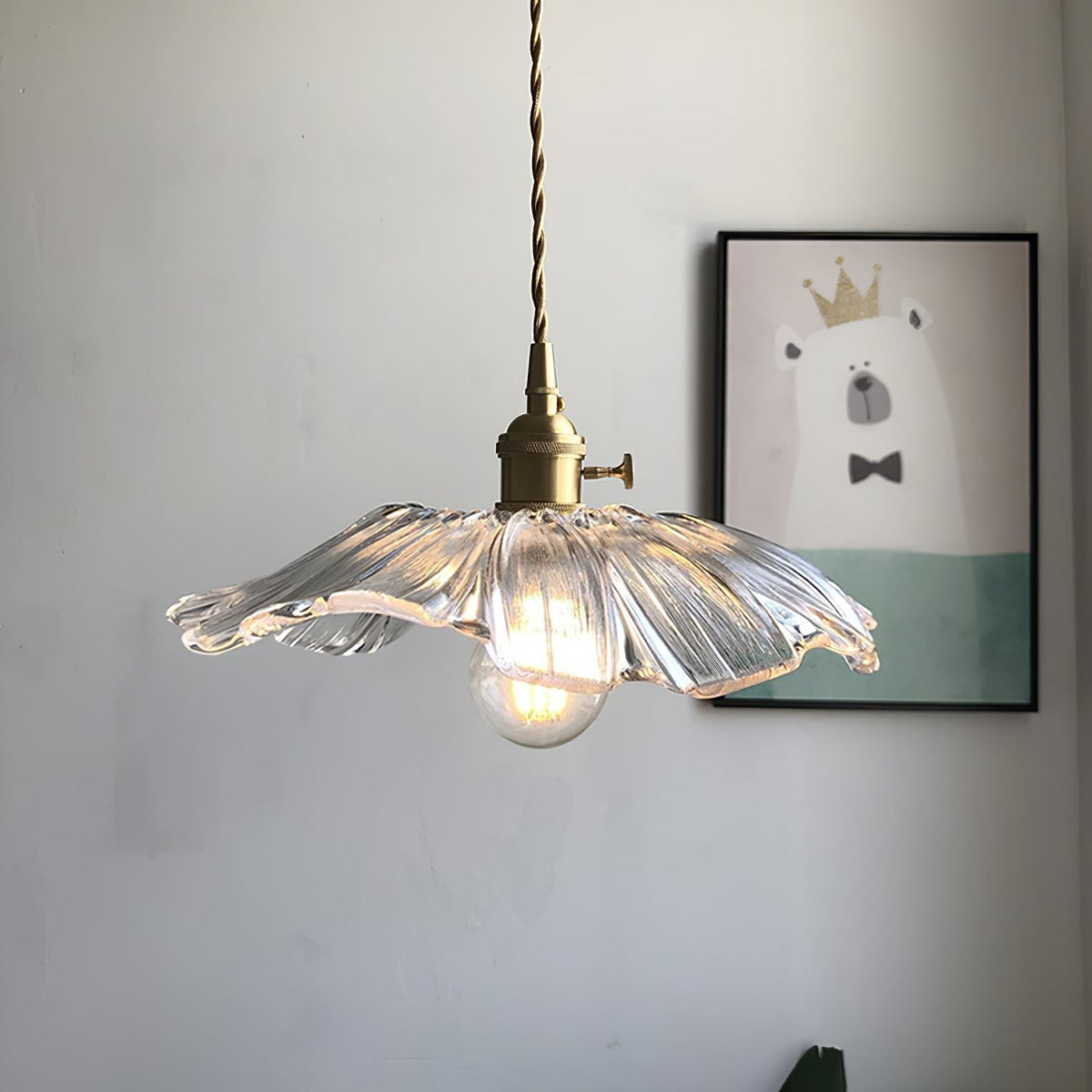 Flower Glass Swag Lights