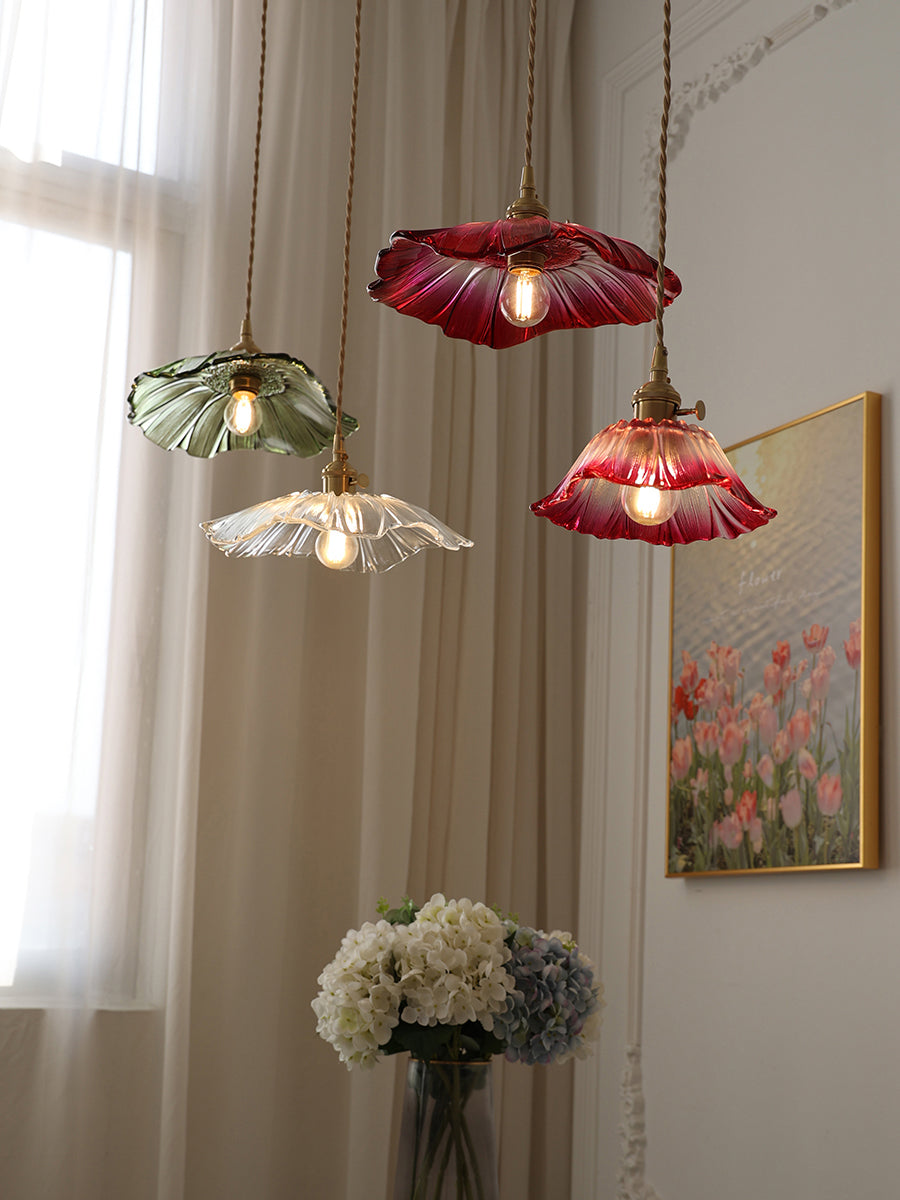 Flower Glass Swag Lights