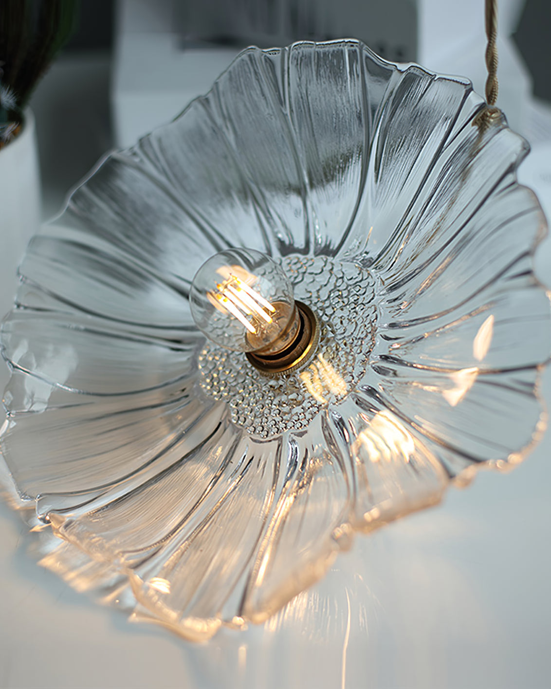 Flower Glass Swag Lights