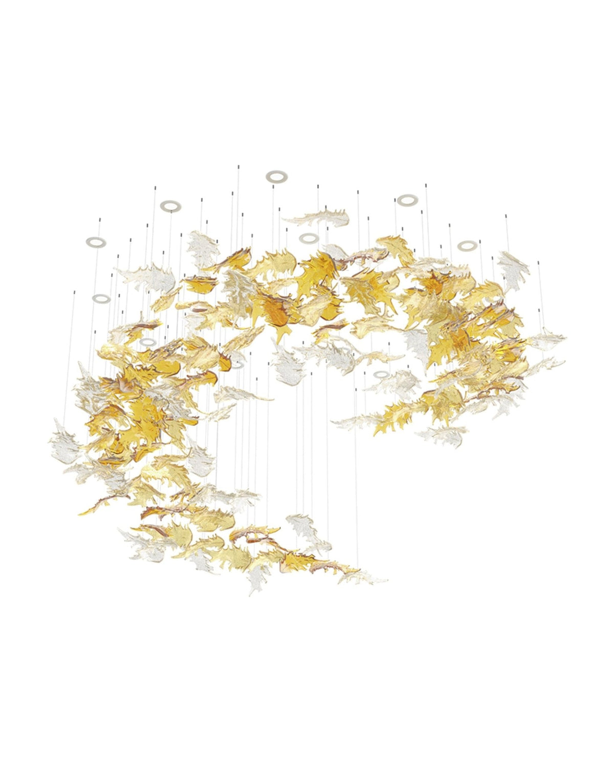 Galaxy Flying Leaves Meteor Shower Crystal Spiral Chandelier