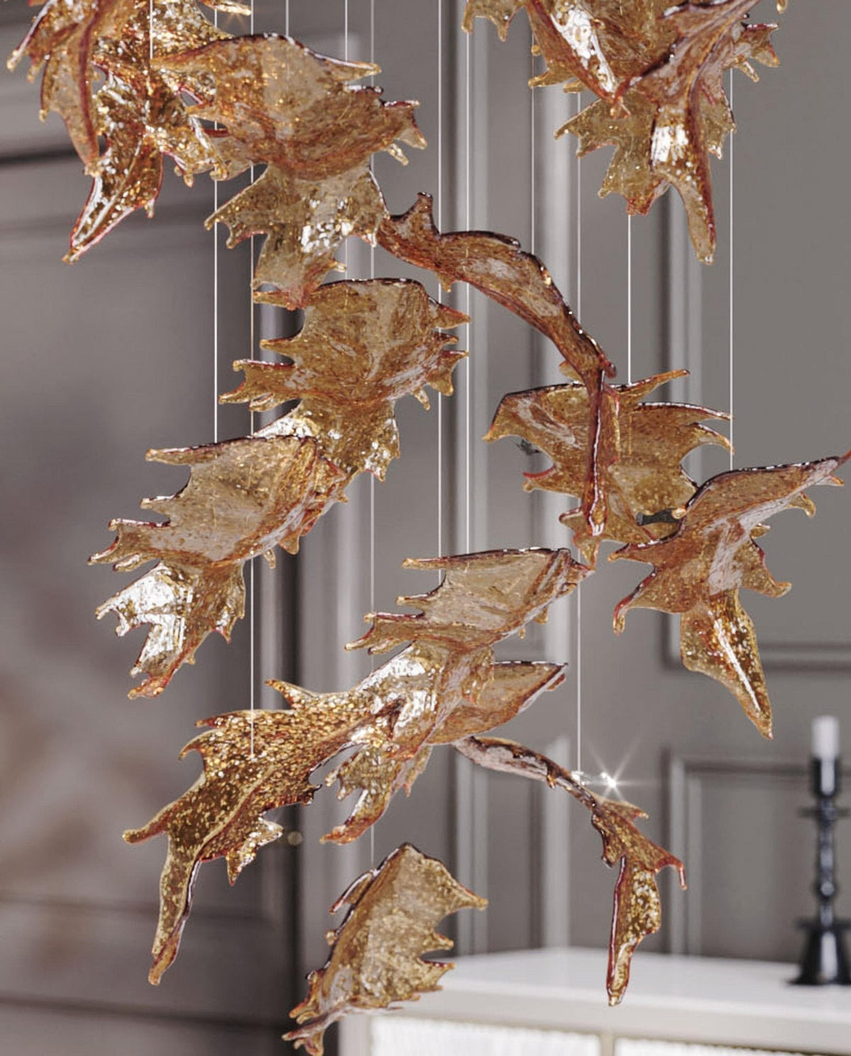 Galaxy Flying Leaves Meteor Shower Crystal Spiral Chandelier