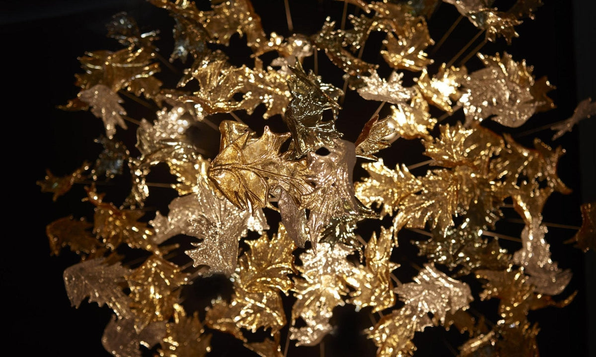Galaxy Flying Leaves Meteor Shower Crystal Spiral Chandelier