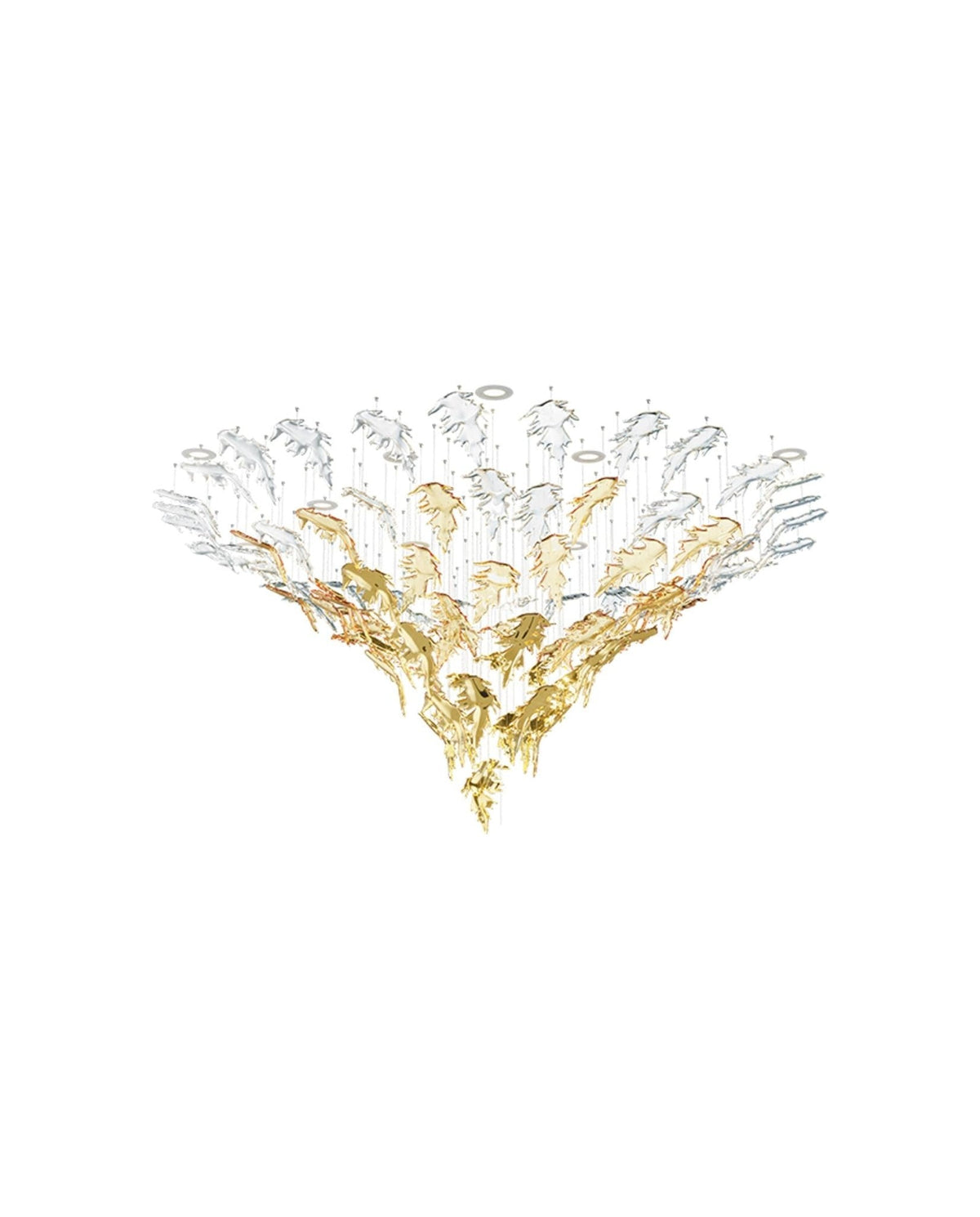 Galaxy Flying Leaves Meteor Shower Crystal Spiral Chandelier