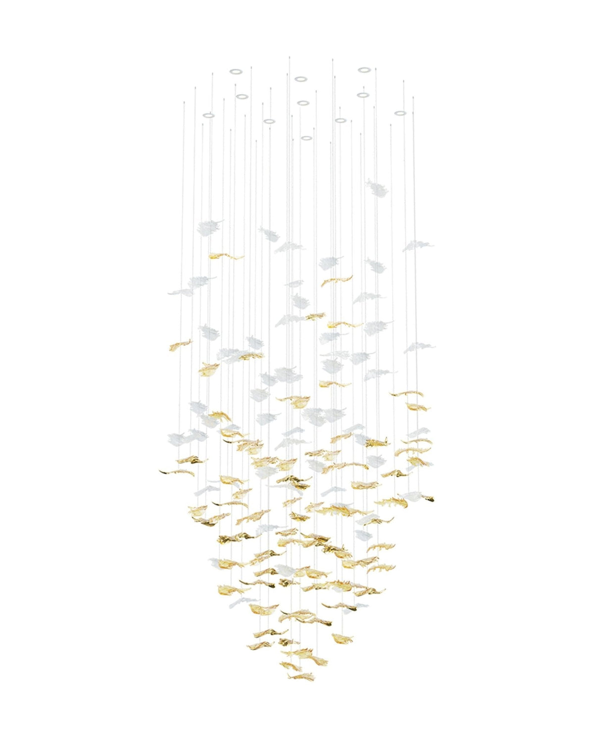 Galaxy Flying Leaves Meteor Shower Crystal Spiral Chandelier